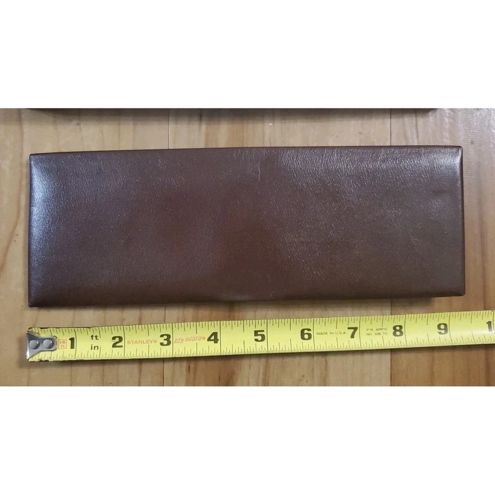 Vintage Cameo Vu-All Wallet Dark Brown Leather Men's Bifold‎